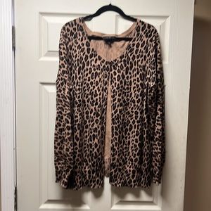 Lane Bryant cheetah button down cardigan size 22/24.  Worn twice